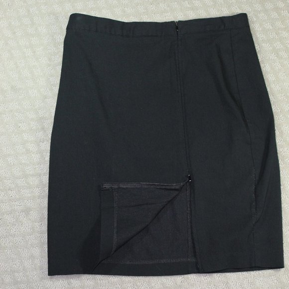 Express Stretch Black Zipper Skirt - Picture 1 of 5